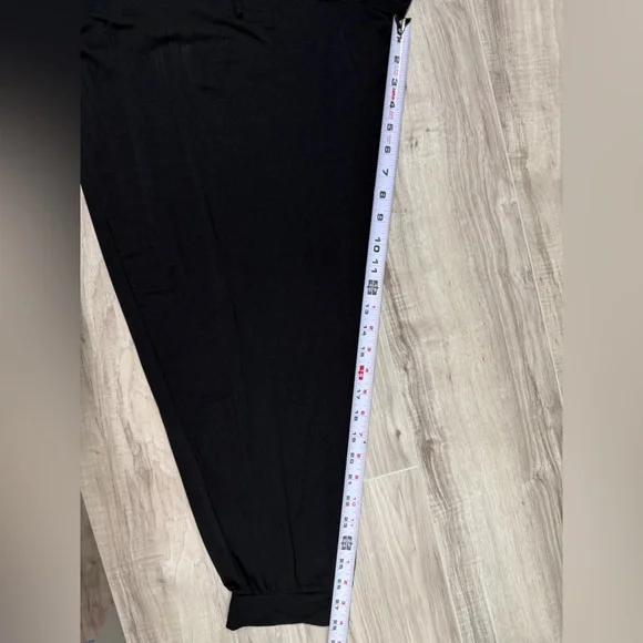 Express Black Sleeveless Drawstring Jumpsuit - Picture 8 of 12